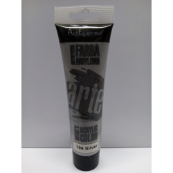 Farba akrylowa 100ml  ARTEQUIPMENT -106- SREBRNA, dobrze kryjąca